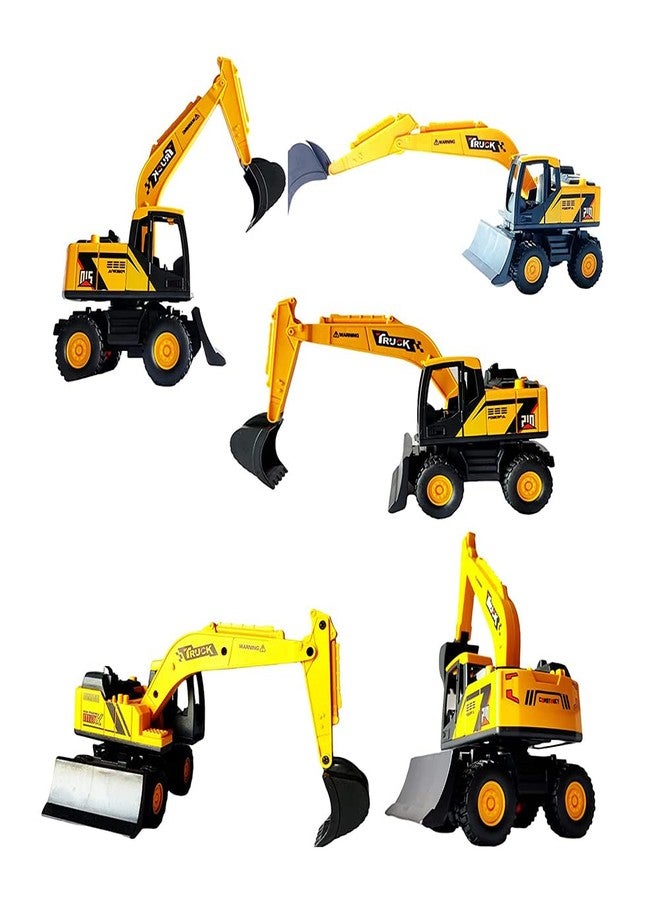 DARVICE Unbreakable Excavator Toy Bulldozer Construction Vehicles For 2 3 4 5 Year Kids Toy Trucks, Yellow - Image 3