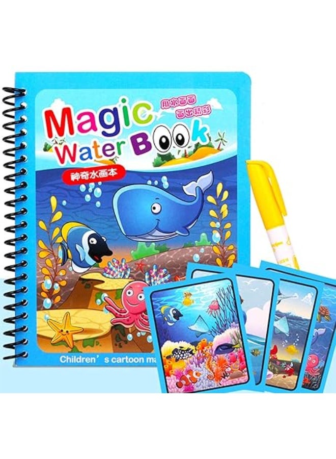 كتاب مائي سحري من بيونتي، كتاب تلوين مائي، لوحة رسم بقلم سحري مائي للاطفال، لعبة رسم تعليمية للاطفال