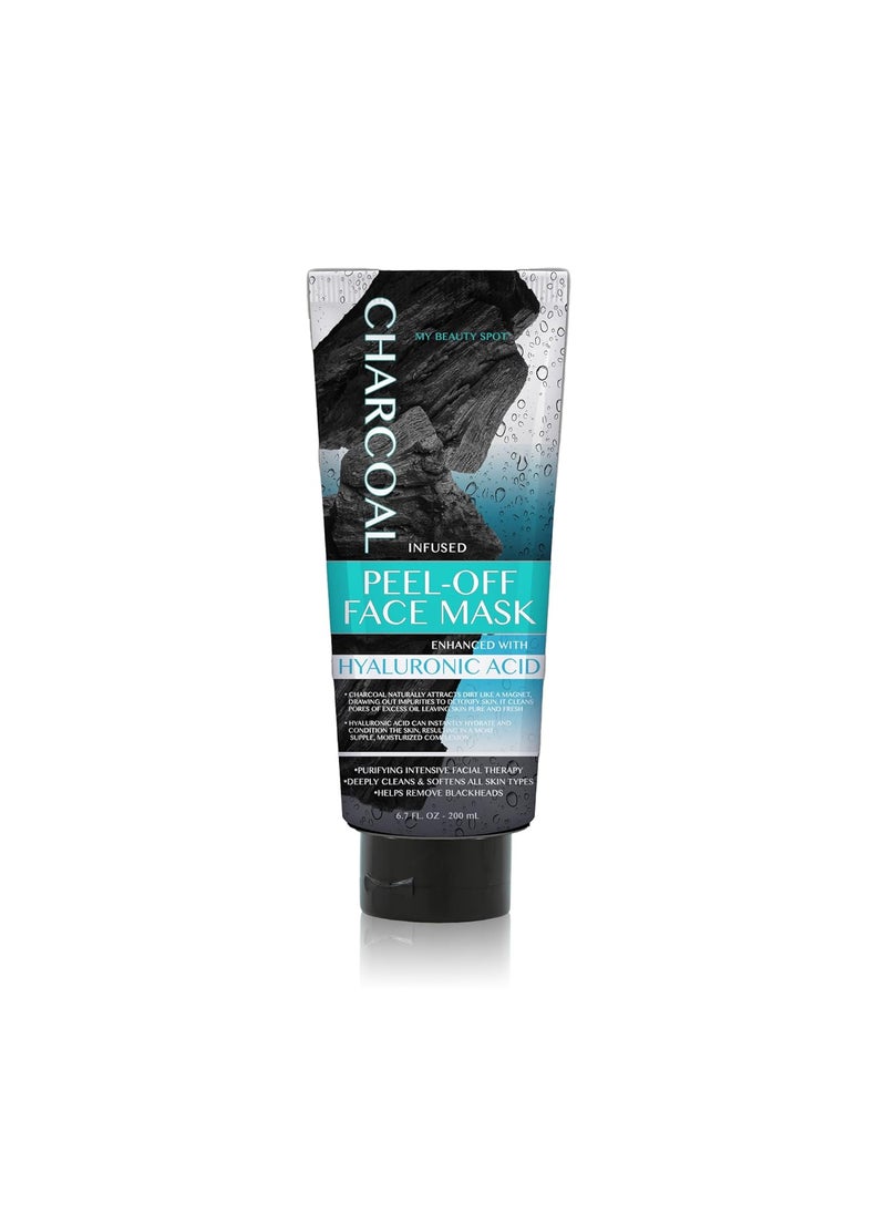 My Beauty Spot - My Beauty Spot Charcoal Face Mask PeelOff Face Mask Skin Care Black Head Remover for Face Infused with Hyaluronic Acid 67oz - Image 1