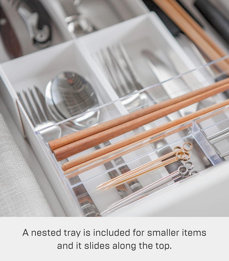 Yamazaki Home Expandable Cutlery Drawer Organizer - Kitchen Silverware Utensil Storage Tray - Image 4