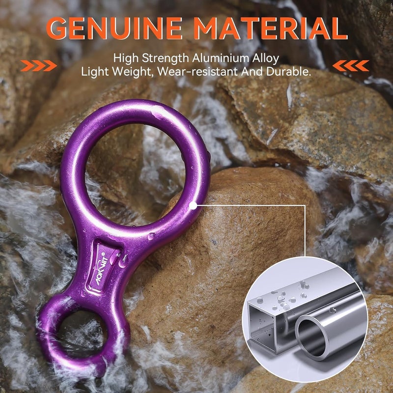 AOKWIT Rescue Figure 8 Descender Climbing Gear Downhill Equipment 35KN/3500kg 7075 Aluminum Alloy Rigging Plate for Climbing Belaying and Rappeling Device - Image 2