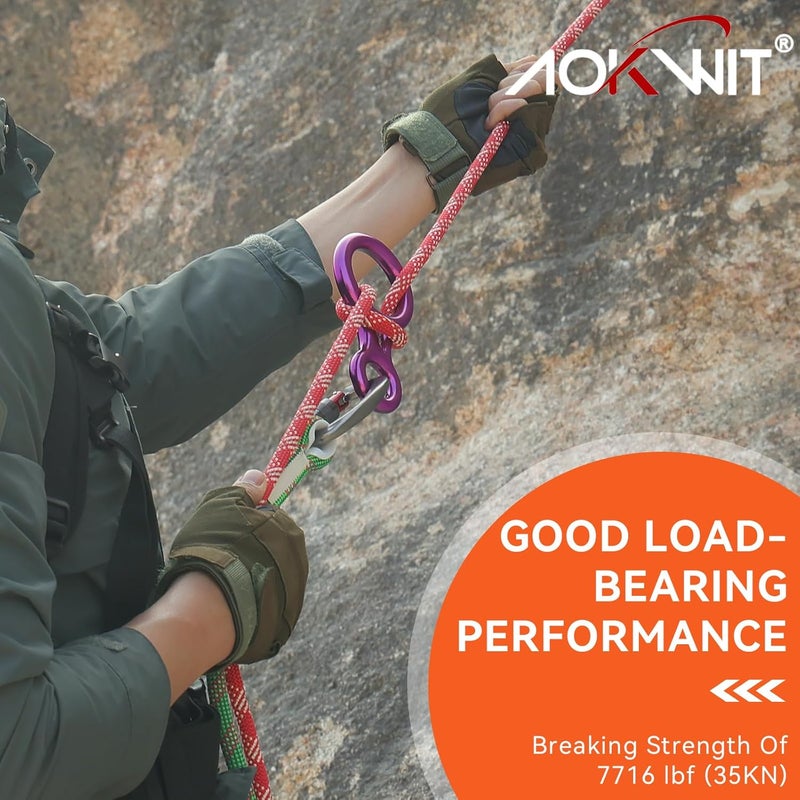 AOKWIT Rescue Figure 8 Descender Climbing Gear Downhill Equipment 35KN/3500kg 7075 Aluminum Alloy Rigging Plate for Climbing Belaying and Rappeling Device - Image 3