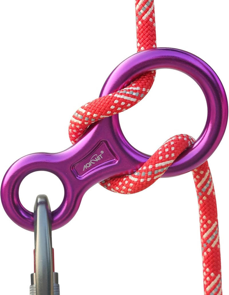 AOKWIT Rescue Figure 8 Descender Climbing Gear Downhill Equipment 35KN/3500kg 7075 Aluminum Alloy Rigging Plate for Climbing Belaying and Rappeling Device - Image 1