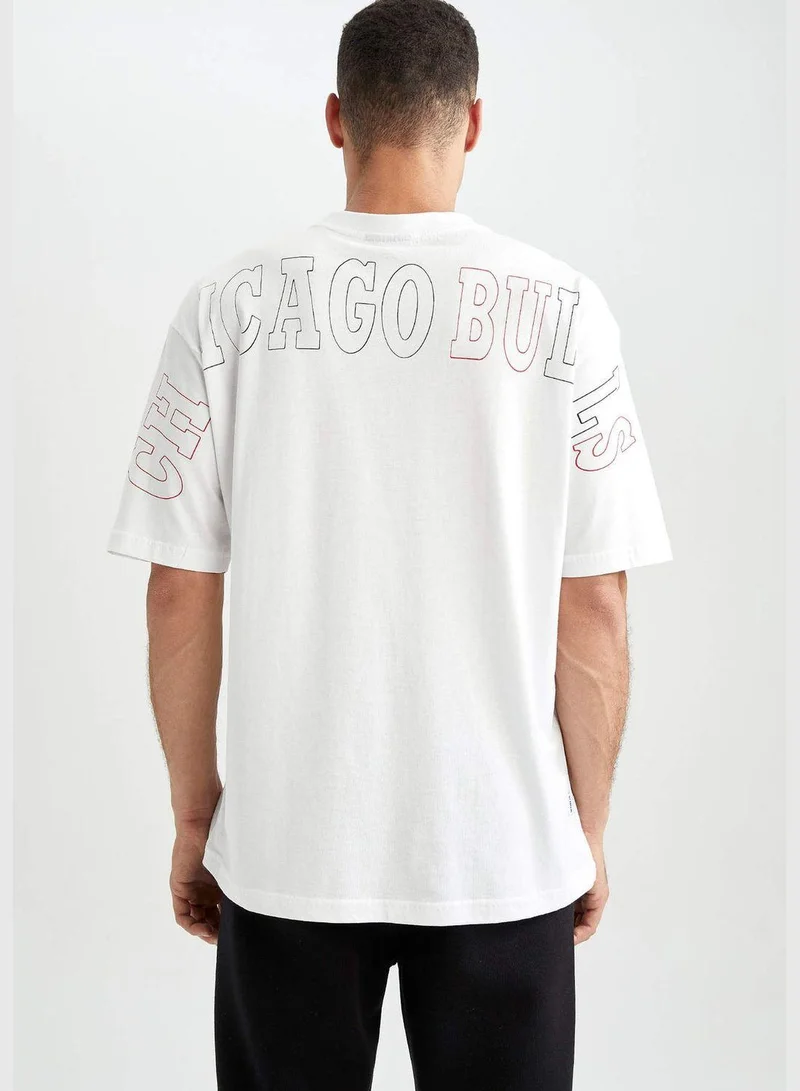 DeFacto Man NBA Chicago Bulls Licenced Knitted T-Shirt