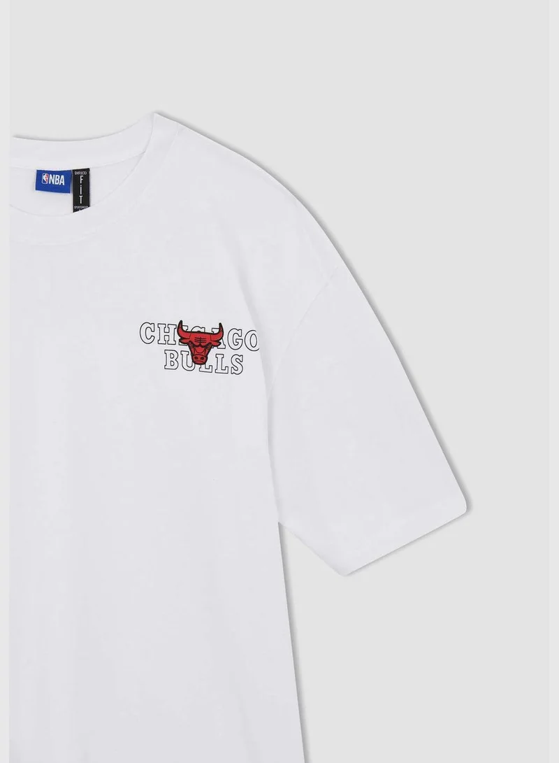 DeFacto Man NBA Chicago Bulls Licenced Knitted T-Shirt