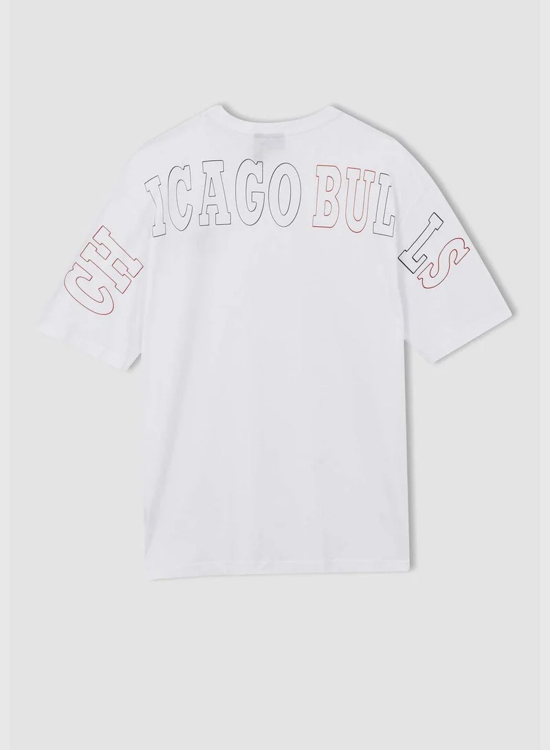 DeFacto Man NBA Chicago Bulls Licenced Knitted T-Shirt