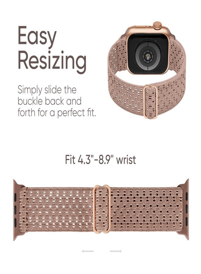 CCnutri 4 Pack Stretchy Nylon Solo Loop Bands Compatible with Apple Watch Band 38mm 40mm 41mm 42mm 44mm 45mm 46mm 49mm, Sport Elastic Wristband Women Men Strap for iWatch Series 11 10 9 8 7 6 5 4 3 SE Ultra - Image 3