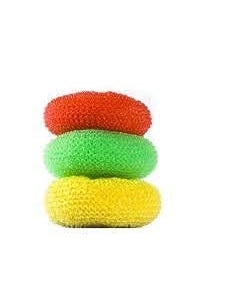KD ZONE KDZONE Round Plastic Scrubber Large Multicolour Set of 6  - Image 5
