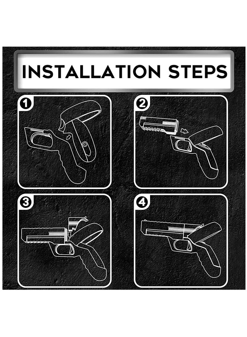 لوحة ألعاب الواقع الافتراضي متوافقة مع وحدات تحكم Meta/Oculus Quest 2، وملحقات المقابض، ومقبض لوحة ألعاب الواقع الافتراضي، تجربة إطلاق نار محسّنة من منظور الشخص الأول مع وحدة تحكم Quest 2، وتفاعل محسّن. - Image 5