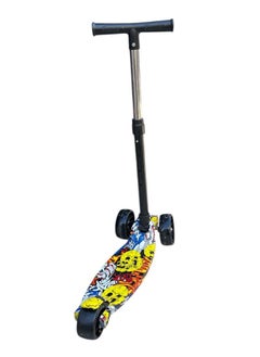 ماركة غير محددة Toddler Scooter with Three Wheels, Ultra Wide Polyurethane Flash Wheels, Height Adjustable and Foldable for Children 3-6 Years  - Image 2
