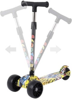 ماركة غير محددة Toddler Scooter with Three Wheels, Ultra Wide Polyurethane Flash Wheels, Height Adjustable and Foldable for Children 3-6 Years  - Image 5