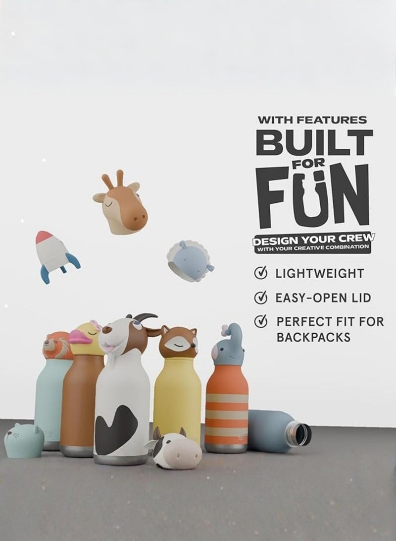asobu Unicorn with Brush Bestie Animal Bottle - Image 5
