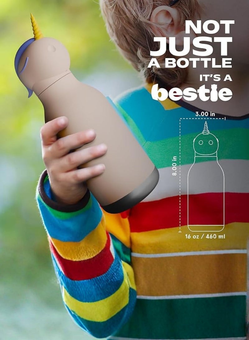 asobu Unicorn with Brush Bestie Animal Bottle - Image 4