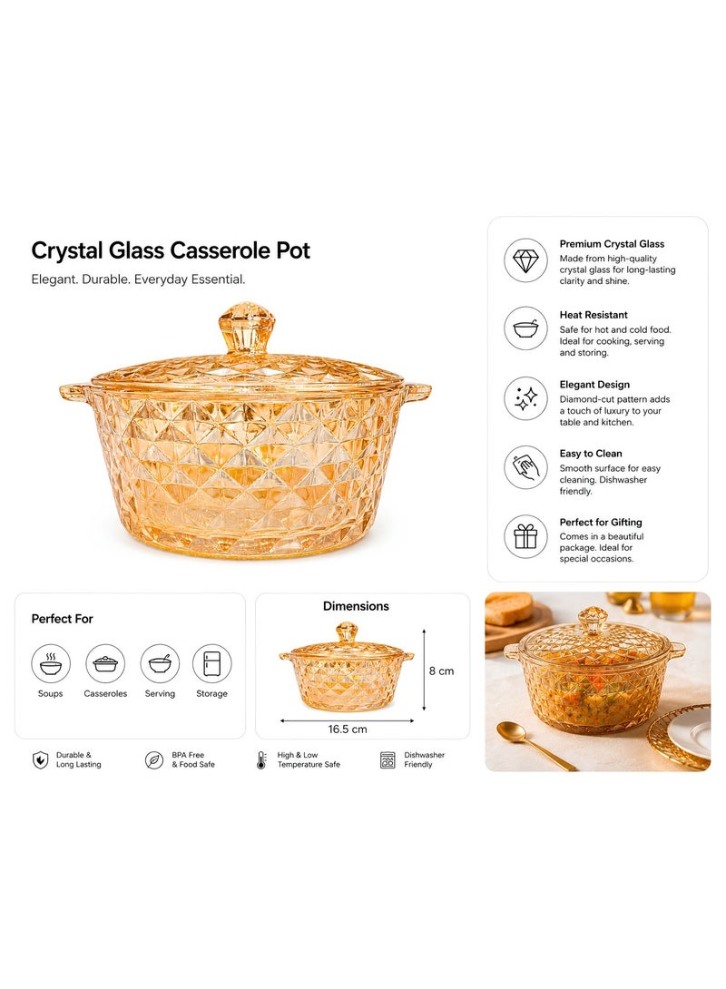 Double Ear Glass Cooker 1L | Heat-Resistant Soda Lime Glass Pot with Handles | Transparent Cooking Pot for Soup, Noodles & Baby Foo - Image 3