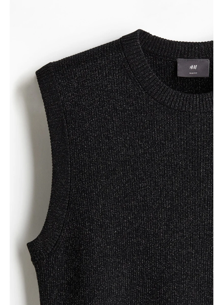 H&M Slim Fit Glittery Sweater Vest