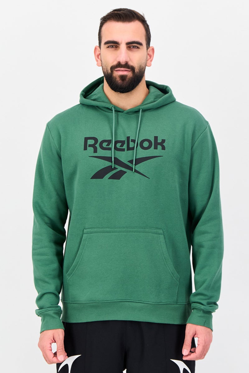 Reebok Men Sportswear Fit Long Sleeve Outdoor Hoodies, Green - Image 1