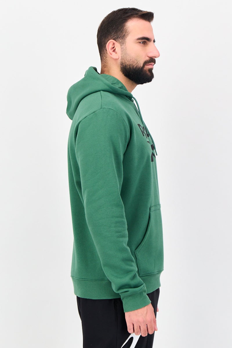 Reebok Men Sportswear Fit Long Sleeve Outdoor Hoodies, Green - Image 4