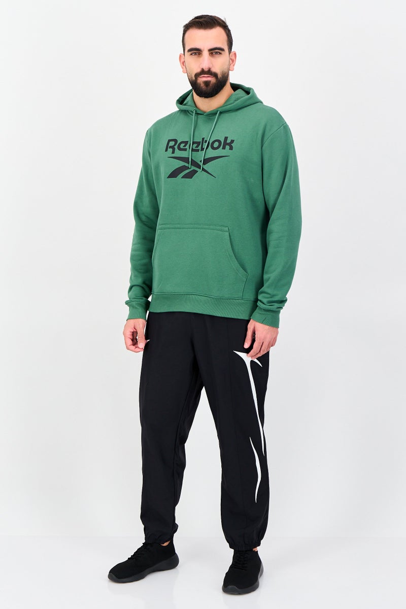 Reebok Men Sportswear Fit Long Sleeve Outdoor Hoodies, Green - Image 3