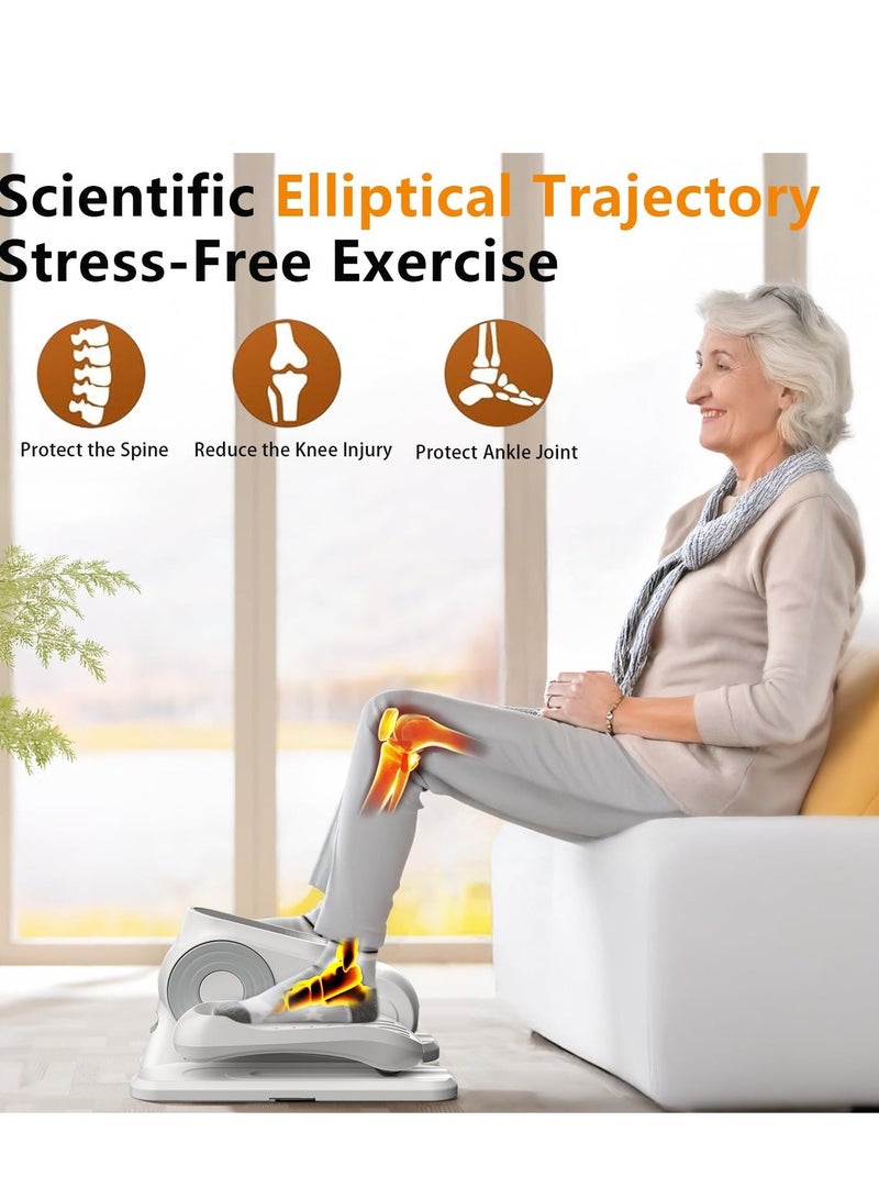 XiuWoo Under Desk Elliptical Exercise Machine, with 12 Speed, Electric Foot Leg Exerciser While Sitting for Seniors, Portable Seated Pedal Exerciser with Remote, LCD - Image 4