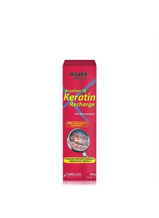 NOVEX Novex Keratin Recharge Leave In Conditioner, Reconstructive Keratin, Frizz Control and Damage Repair, 2.8 Oz  - Image 1