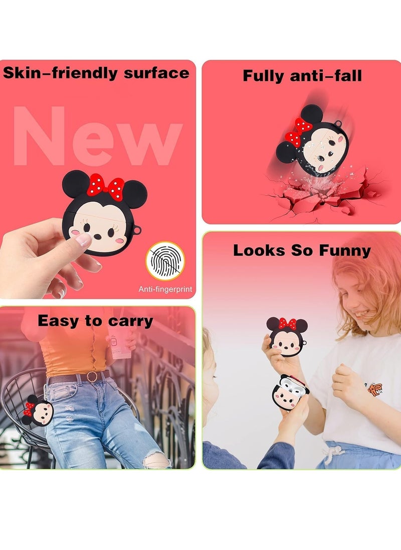 Case Soft Silicone Shockproof Cover for Apple Airpods Pro/Airpods Pro 2 New 3D Cute Cartoon Creative Fun Case Skin with Keychain Design