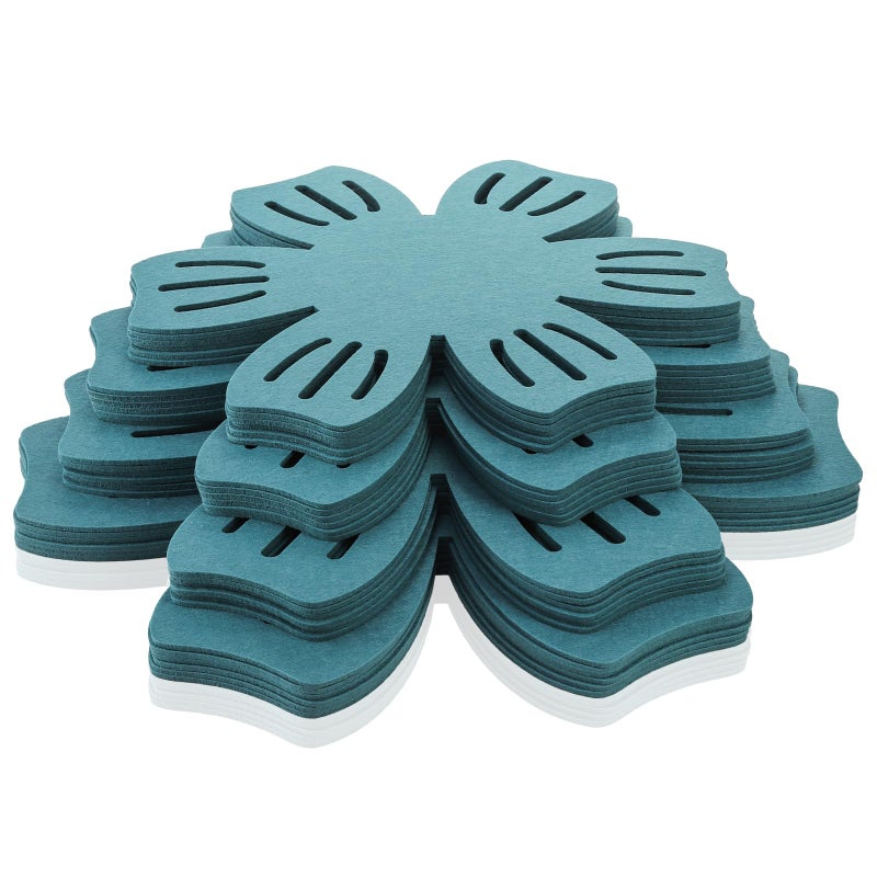 Goaste Goaste 24 Pack Pot and Pan Protectors, 4 Different Size Pans Separator, Anti-Slip Pan Dividers Pads, Felt Cookware Protector Set for Stacking and Protecting Your Cookware, Set of 24, Cyan  - Image 1