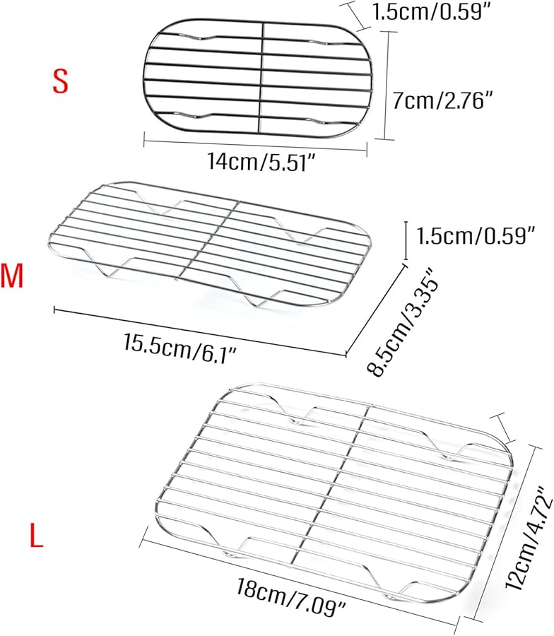 Size A Food Grade Steel Cooling Rack For Roasting Baking Steaming And Grilling - Image 5