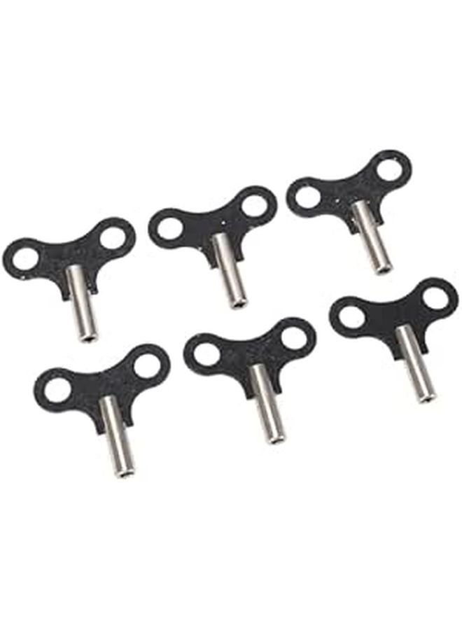 Set of 6 Steel Vintage Clock Winding Keys Antique Clock Repair Tools - Image 1