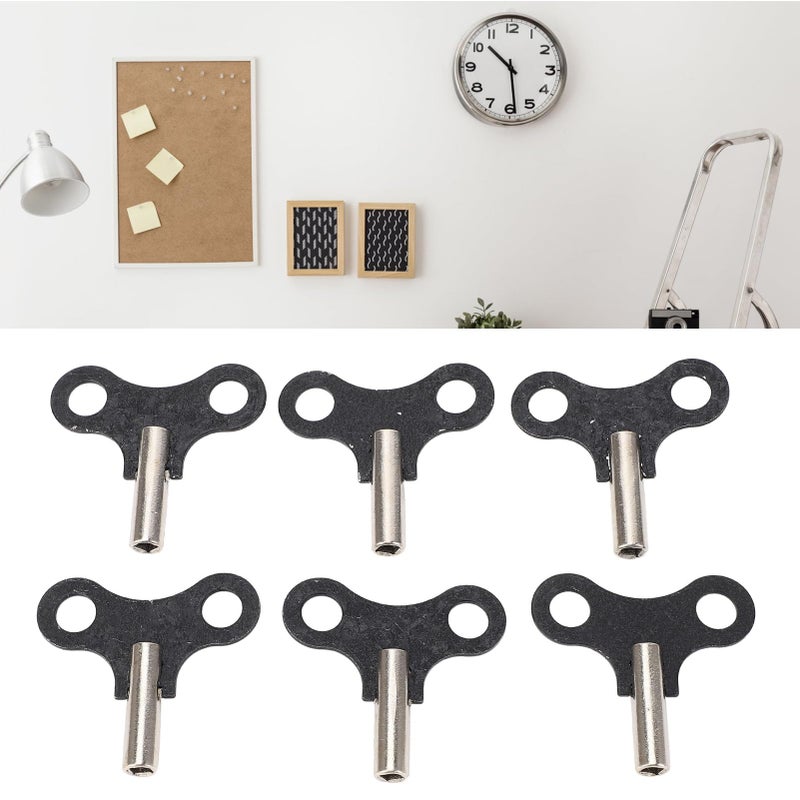 Set of 6 Steel Vintage Clock Winding Keys Antique Clock Repair Tools - Image 5