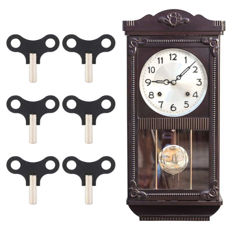 Set of 6 Steel Vintage Clock Winding Keys Antique Clock Repair Tools - Image 4