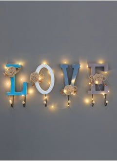 ZCM-HAPPY Wall Mounted Heavy Coat Hooks for Towel, Key and Decoration - Love Letter Theme With LED Lights  - Image 1