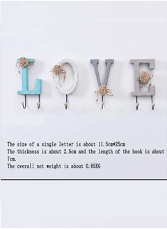 ZCM-HAPPY Wall Mounted Heavy Coat Hooks for Towel, Key and Decoration - Love Letter Theme With LED Lights  - Image 4