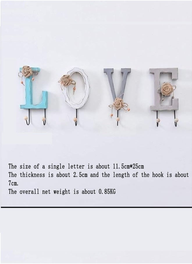 ZCM-HAPPY Wall Mounted Heavy Coat Hooks for Towel, Key and Decoration - Love Letter Theme With LED Lights  - Image 4