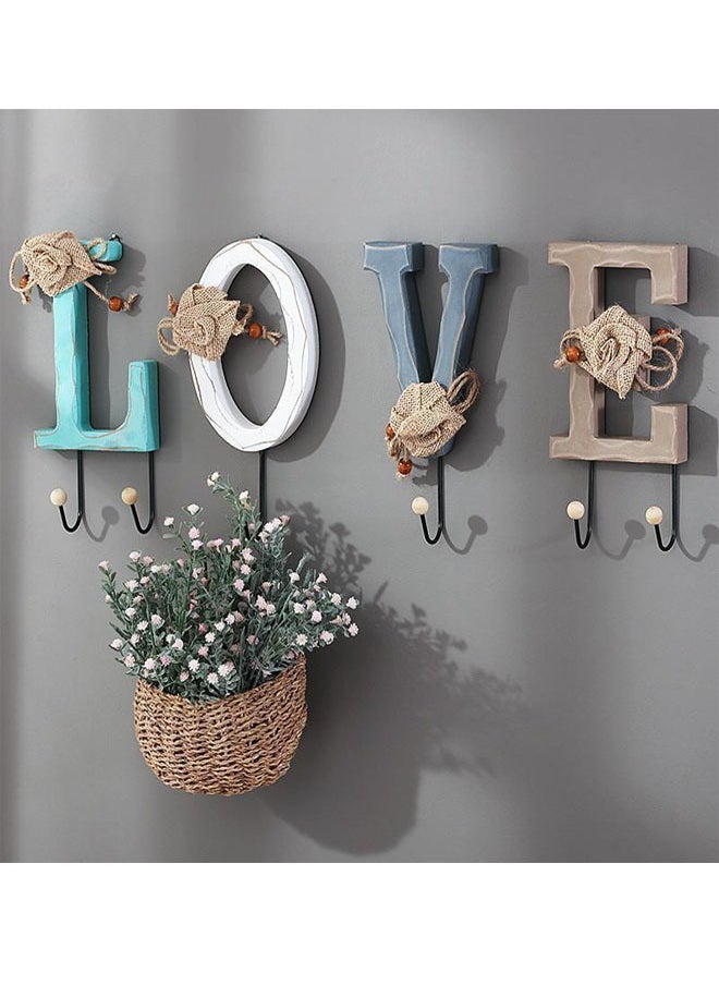 ZCM-HAPPY Wall Mounted Heavy Coat Hooks for Towel, Key and Decoration - Love Letter Theme With LED Lights  - Image 3