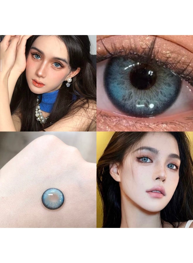 هابييمين عدسات لاصقة تجميلية ملونة للجنسين من جولا روم، للاستخدام السنوي، مع علبة - Image 1