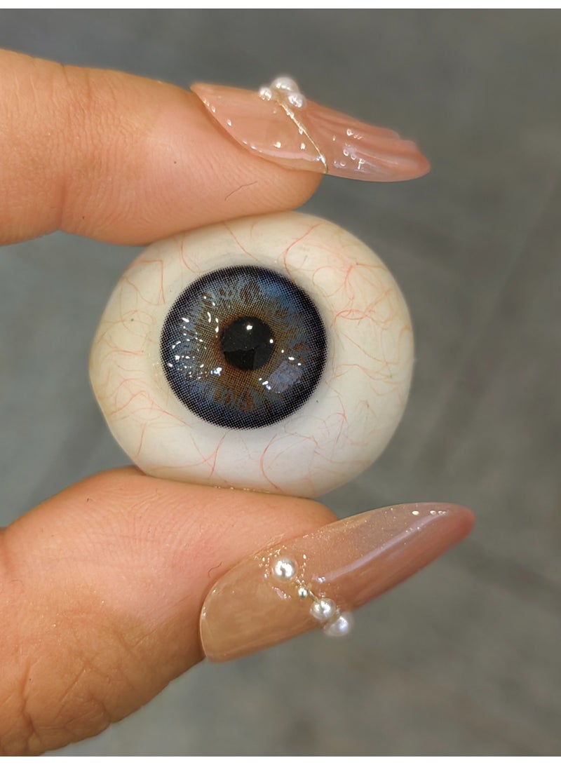 هابييمين عدسات لاصقة تجميلية ملونة للجنسين من جولا روم، للاستخدام السنوي، مع علبة - Image 3