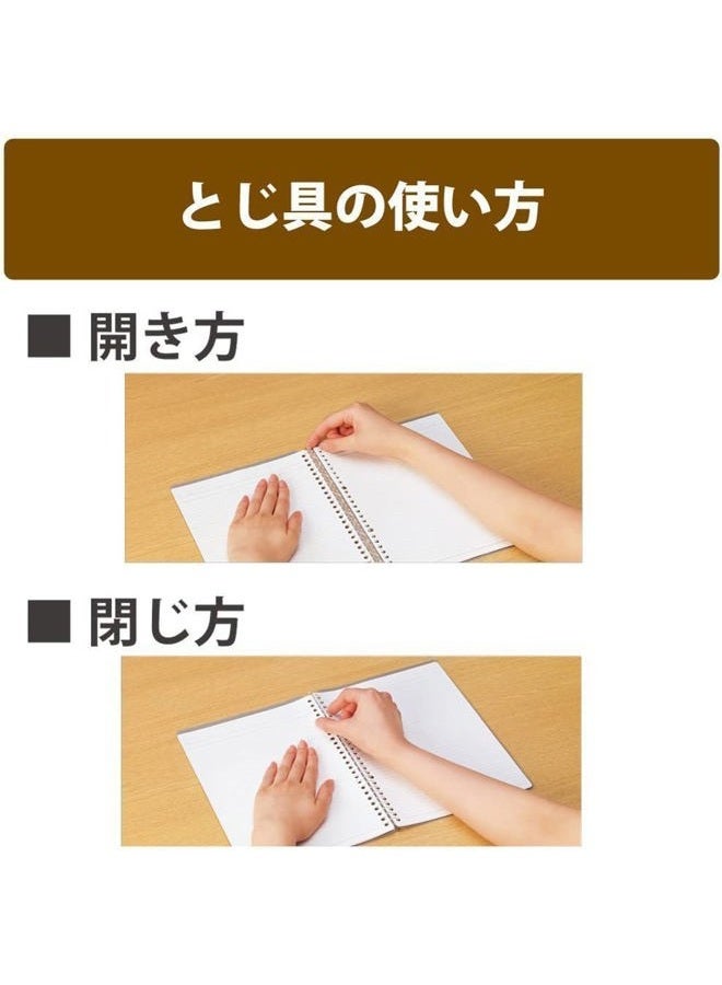 Kokuyo Campus Easy-Carry Slim Binder"Smart-Ring" A5 20-Ring Set of 3 (Light Pink, Light Blue & Clear, A5) - Image 5
