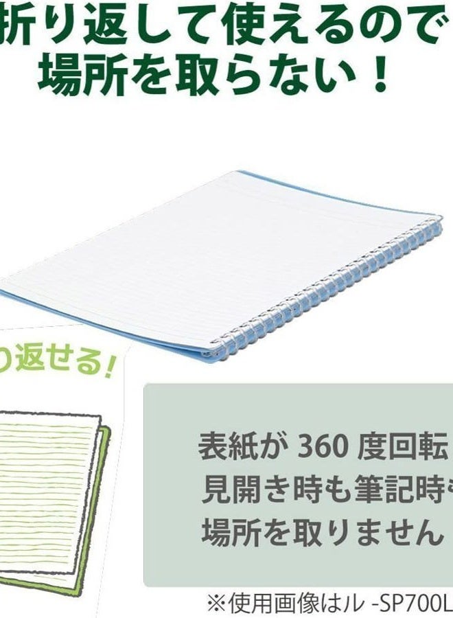 Kokuyo Campus Easy-Carry Slim Binder"Smart-Ring" A5 20-Ring Set of 3 (Light Pink, Light Blue & Clear, A5) - Image 4