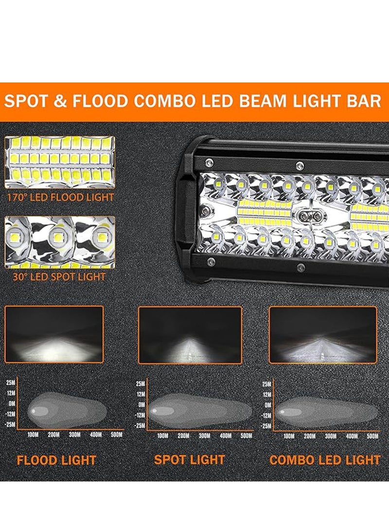2PCS 120W LED Light Pods, Spot Combo Beam Fog Lights, Waterproof Off-Road Pods for UTV, ATV, Truck, Boat, Jeep - Image 3