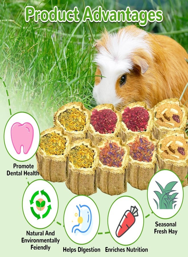Tyotrbs 12Pcs Rabbit Chew Toys for Bunny,4 Varieties Natural Papaya Wood Chew Treats with Organic Alfalfa Hay, Dried Carrot, Apple and Sweet Potato for Rabbits Guinea Pigs Hamsters Chinchillas Gerbils - Image 5