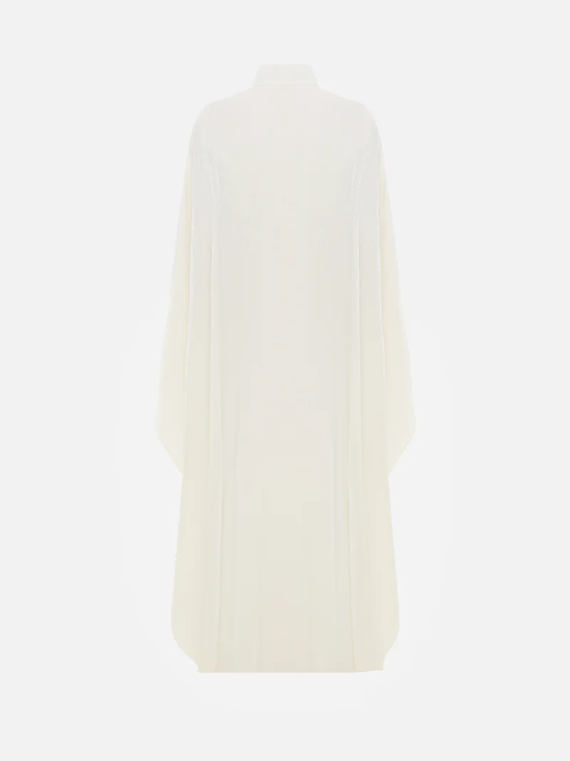 Lichi  Metallic fabric maxi dress with long cape for Women | Best Price UAE
