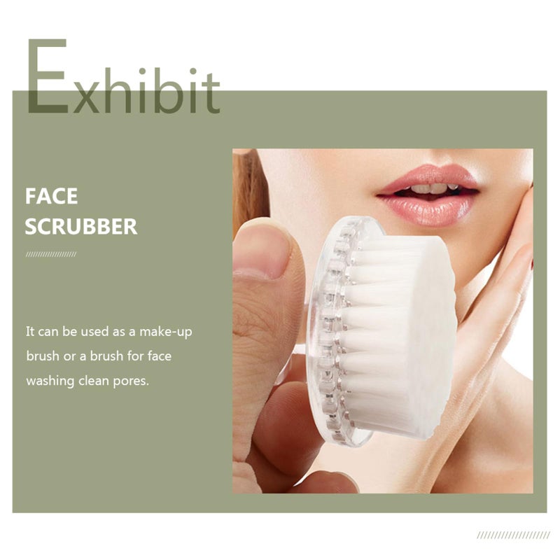 Manual Facial Cleansing Brush White Deep Pore Exfoliator For Sensitive Skin Portable Handheld Scrubber - Image 4