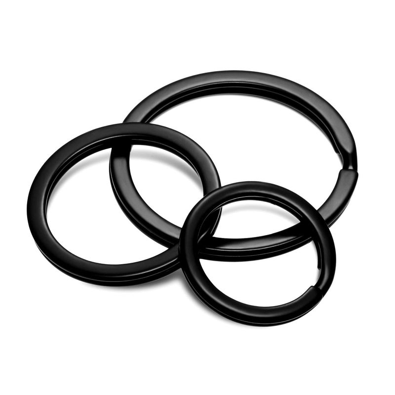 Outus Round Flat Key Rings Chain Small Metal Split Ring for Home Car Keys Organization, 30 Pieces(Black,3/4 Inch, 1 Inch and 1.25 Inch)  - Image 4