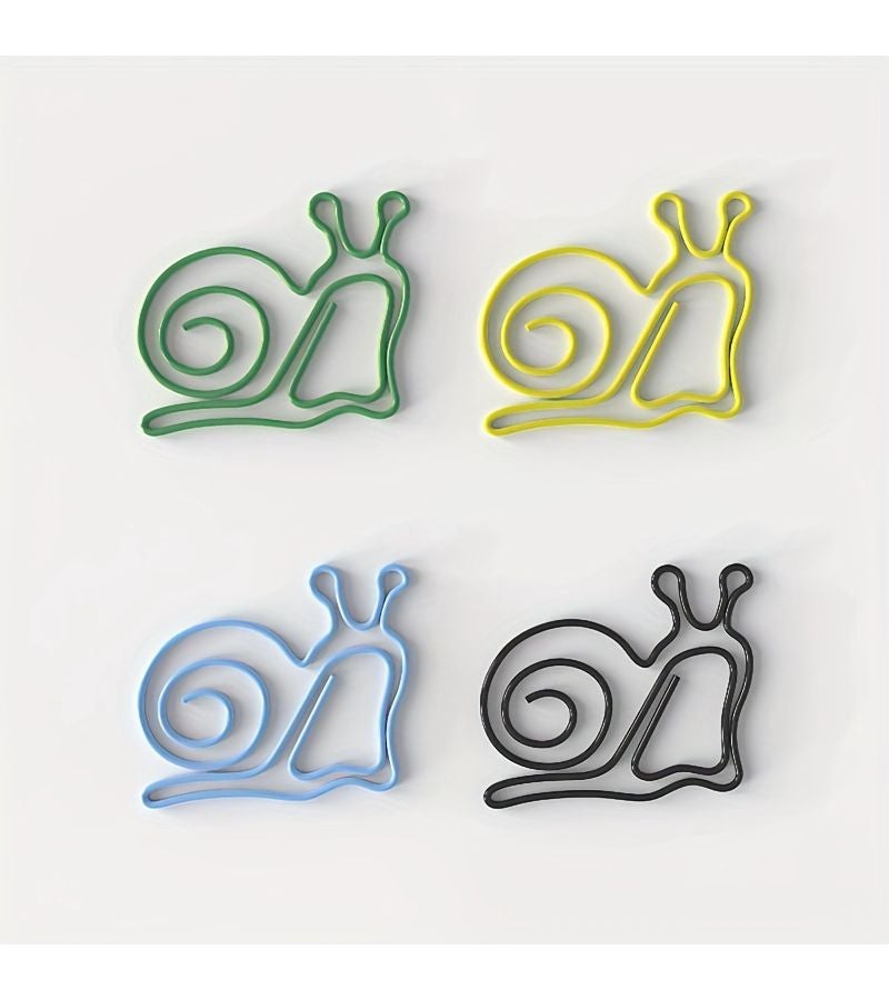 40pcs Creative Cute Snail Shaped Paper Clips For Office Classification - Image 2
