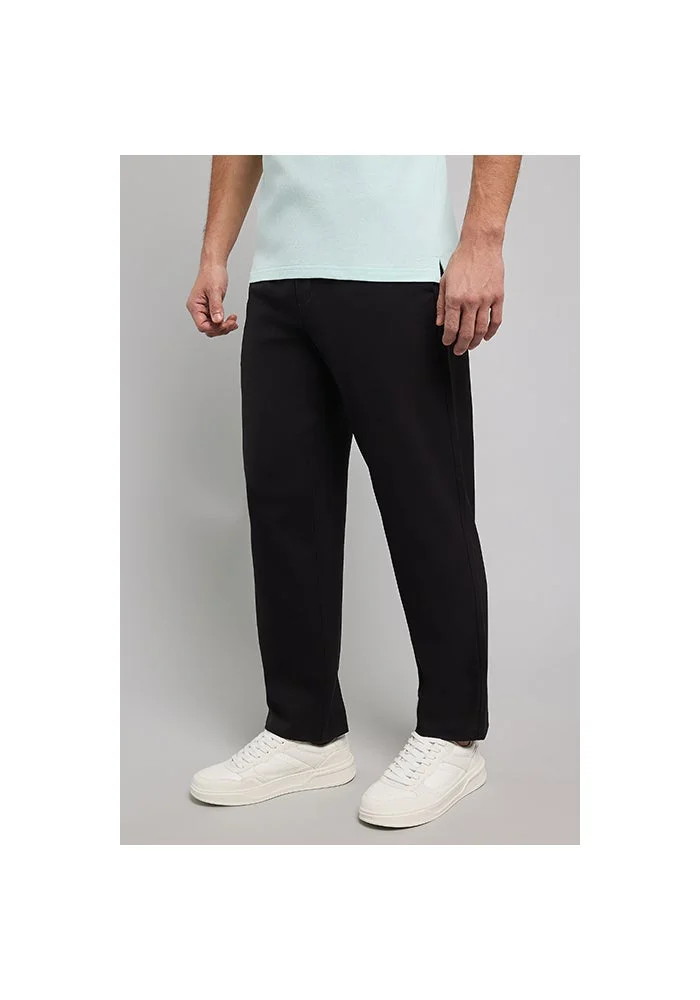 R&b  Solid Regular Fit Pants with Drawstring waist for Men | Best Price UAE