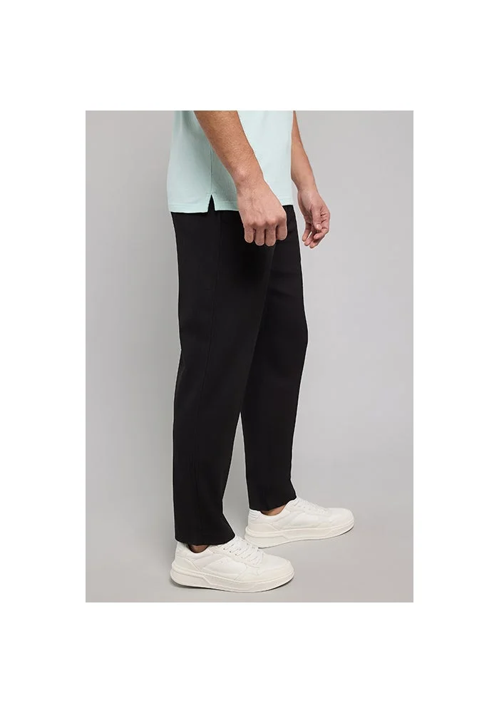 أر أند بي Solid Regular Fit Pants with Drawstring waist