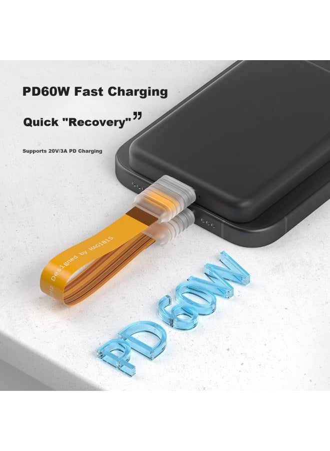 Hagibis Habest Type-C Cable Usb 3.2 Full-Featured Line Fcp Keychain Data Cable Charging Short Line Male To Male Thunderbolt 4 Dual-Head Fast Charging Power Bank Mobile Hard Drive High-Speed Transmission - Image 5