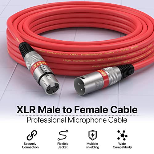 EBXYA XLR Cable 25 Feet 4 Color Packs for Microphone Audio Mixer- XLR Male to Female 3 Pins Balanced Stage Patch Cable - Image 5