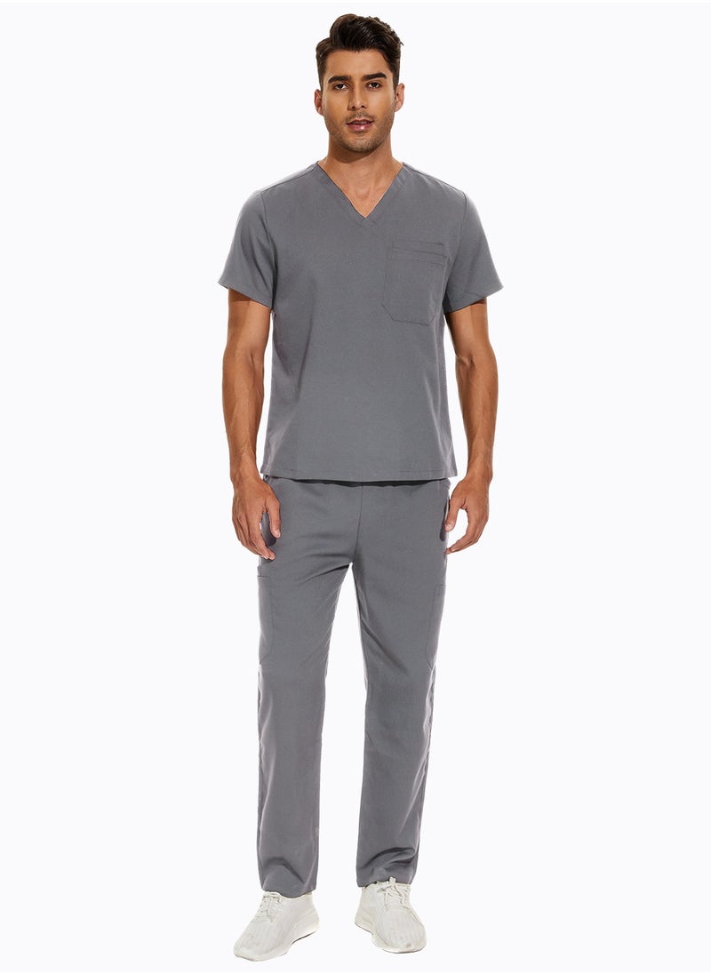 Gasin Men's Medical Scrubs Surgical Gown Suit Doctor  - Image 2