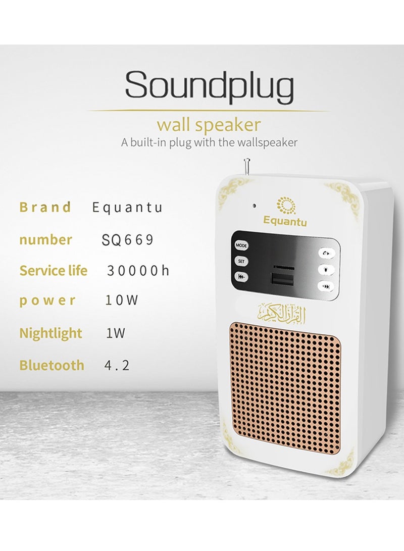 Equantu Bluetooth Quran Speaker White - Image 5
